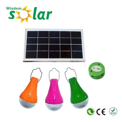 Economy competitive solar home lighting system with 3 LED bulbs for Lighting Africa