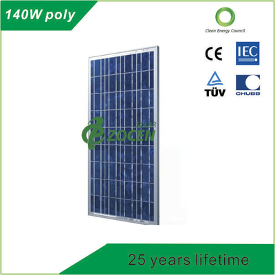 140 Watt PV Polycrystalline Solar Panels with 25 Years Lifetime TUV Certified